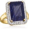 image:imageRossSimons 700 Carat Sapphire and 20 ct tw Diamond Ring in 14kt Yellow GoldSapphire