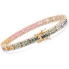 image:imageRossSimons 700 ct tw Multicolored Sapphire and 115 ct tw Diamond Bracelet in 14kt Yellow GoldSapphire
