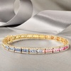 image:imageRossSimons 700 ct tw Multicolored Sapphire and 115 ct tw Diamond Bracelet in 14kt Yellow GoldSapphire