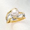 image:imageRossSimons 885mm Cultured Pearl Wavy Ring in 18kt Gold Over Sterling and Sterling Silver