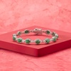 image:imageRossSimons 910 ct tw Emerald Bracelet With Diamonds in Sterling SilverEmerald