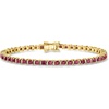 image:imageRossSimons 950 ct tw Ruby Tennis Bracelet With 50 ct tw Diamonds in 18kt Gold Over SterlingRuby