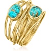 image:imageRossSimons Gemstone Highway Ring in 18kt Gold Over SterlingCreated Turquoise
