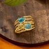 image:imageRossSimons Gemstone Highway Ring in 18kt Gold Over SterlingCreated Turquoise