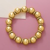 image:imageRossSimons Italian 12mm 14kt Yellow GoldPlated Bead Stretch Braceletno gemstone