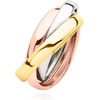 image:imageRossSimons Italian 14kt TriColored Gold Rolling RingNo Gemstone