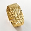 image:imageRossSimons Italian 14kt Yellow GoldPlated Patterned Wide Cuff Braceletno gemstone