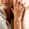 image:imageRossSimons Italian 14kt Yellow GoldPlated Puffed Heart CurbLink Braceletno gemstone