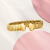 image:imageRossSimons Italian 14kt Yellow GoldPlated Tubogas Cuff Braceletno gemstone