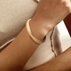 image:imageRossSimons Italian 14kt Yellow GoldPlated Tubogas Cuff Braceletno gemstone