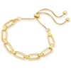 image:imageRossSimons Italian 18kt Gold Over Sterling Paper Clip Link Bolo Bracelet