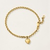 image:imageRossSimons Italian 18kt Yellow Gold Heart Charm Bracelet 625 inches