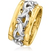 image:imageRossSimons Italian 2Tone Sterling Silver Byzantine RingNo Gemstone