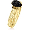 image:imageRossSimons Italian Black Onyx Mesh Ring in 14kt Yellow GoldOnyx