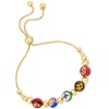 image:imageRossSimons Italian Multicolored Murano Glass Floral Bead Bolo Bracelet in 18kt Gold Over Sterling