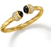 image:imageRossSimons Italian Onyx and 130 ct tw CZ Twisted Cuff Bracelet in 18kt Gold Over SterlingOnyx