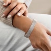 image:imageRossSimons Italian RhodiumPlated Beaded Cuff Braceletno gemstone