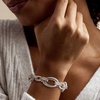 image:imageRossSimons Italian RhodiumPlated OvalLink Toggle Braceletno gemstone