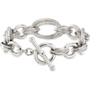 image:imageRossSimons Italian RhodiumPlated OvalLink Toggle Braceletno gemstone