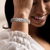 image:imageRossSimons Italian RhodiumPlated Patterned Cuff Braceletno gemstone