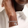 image:imageRossSimons Italian RhodiumPlated Puffed Heart Toggle Braceletno gemstone