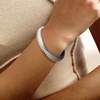 image:imageRossSimons Italian RhodiumPlated Tubogas Cuff Braceletno gemstone