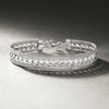 image:imageRossSimons Italian Silver Heart Motif BraceletWhite