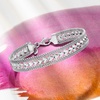 image:imageRossSimons Italian Silver Heart Motif BraceletWhite