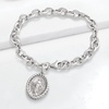 image:imageRossSimons Italian Sterling Silver Miraculous Medal Charm Braceletno gemstone