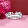 image:imageRossSimons Italian Sterling Silver MultiRow Heart Bracelet70 Inches