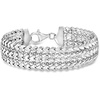 image:imageRossSimons Italian Sterling Silver MultiRow Heart Bracelet70 Inches