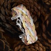 image:imageRossSimons Italian TriColored Sterling Silver Reversible Braid Braceletno gemstone
