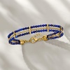 image:imageRossSimons Lapis Bead and SnakeChain Bracelet in 18kt Gold Over Sterling 7 inches