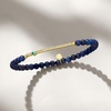 image:imageRossSimons Lapis and 10 ct tw CZ Evil Eye Stretch Bracelet in 18kt Gold Over Sterling