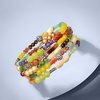 image:imageRossSimons MultiGemstone Jewelry Set 5 Bead Stretch Bracelets With Sterling Silver7 Inches