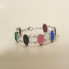 image:imageRossSimons MultiGemstone Scarab Bracelet in Sterling Silvercarnelian