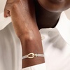 image:imageRossSimons Rhodium and 14kt GoldPlated 2Strand CubanLink Braceletno gemstone