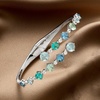 image:imageRossSimons RhodiumPlated Bypass Bangle Bracelet With Simulated Tonal Blue Gemstones and 380 ct tw CzsCubic Zirconia
