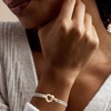 image:imageRossSimons Silver and 14kt GoldPlated 2Strand CubanLink Heart Braceletno gemstone