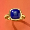 image:imageRossSimons Square Lapis Ring in 18kt Gold Over SterlingLapis Lazuli