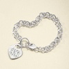 image:imageRossSimons Sterling Silver Personalized Heart Charm Bracelet