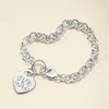 image:imageRossSimons Sterling Silver Personalized Heart Charm Bracelet