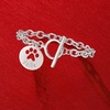 image:imageRossSimons Sterling Silver Personalized Paw Print CutOut Charm Bracelet