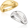image:imageRossSimons Sterling Silver and 18kt Gold Over Sterling Jewelry Set 2 Sculptural RingsNo Gemstone