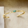 image:imageRossSimons Turquoise Hammered Cuff Bracelet in 18kt Gold Over SterlingStabilized Turquoise