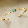 image:imageRossSimons Turquoise Hammered Cuff Bracelet in 18kt Gold Over SterlingStabilized Turquoise