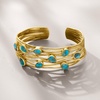 image:imageRossSimons Turquoise Highway Cuff Bracelet in 18kt Gold Over SterlingStabilized Turquoise