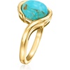 image:imageRossSimons Turquoise Swirl Ring in 18kt Gold Over SterlingCreated Turquoise