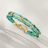 image:imageRossSimons Turquoise and SnakeChain Bracelet in 18kt Gold Over Sterling 7 inches