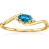 image:imagePure Collection by RossSimons 020 Carat London Blue Topaz Ring With Diamonds in 14kt Yellow GoldTopaz